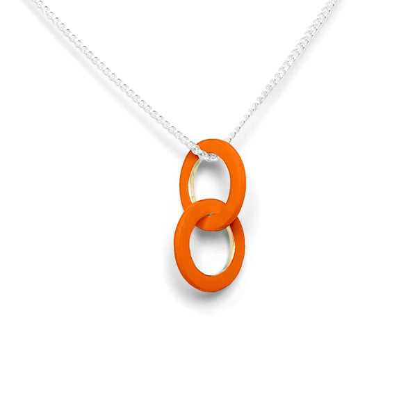 Necklace Rings Pastel Orange