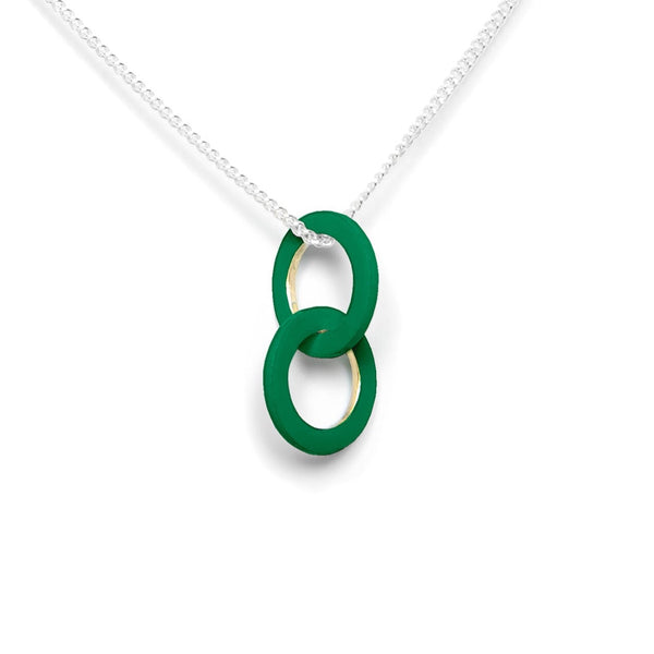 Necklace Rings Signal Green