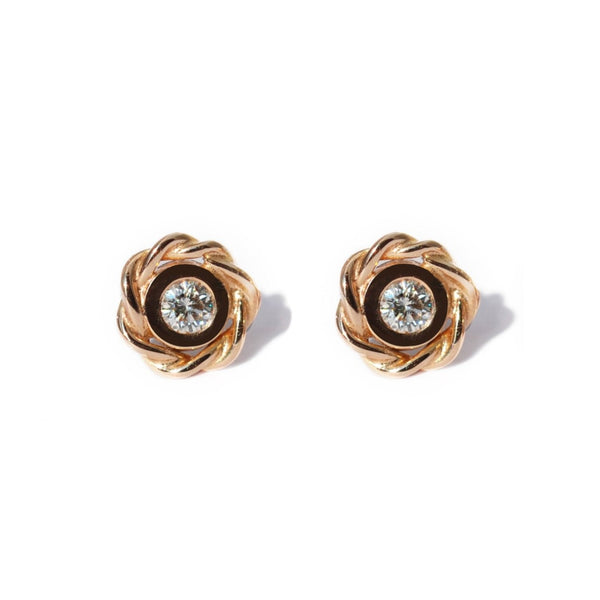 Daisy Diamond rose gold earrings