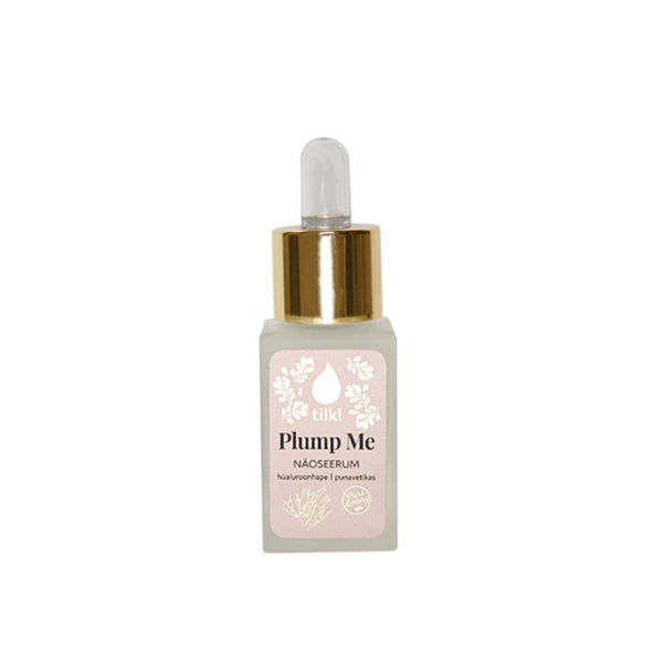 Plump Me probiotic moisturising face serum with hyaluronic acid and red algae