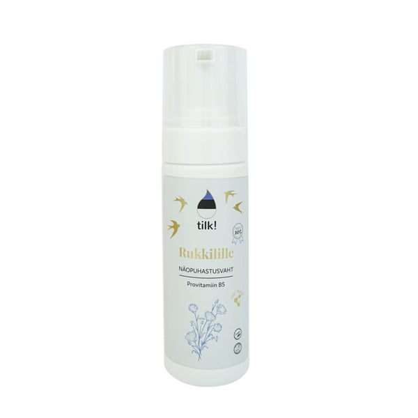 Toning probiotic face cleansing foam with cornflower and provitamin B5 for all skin types