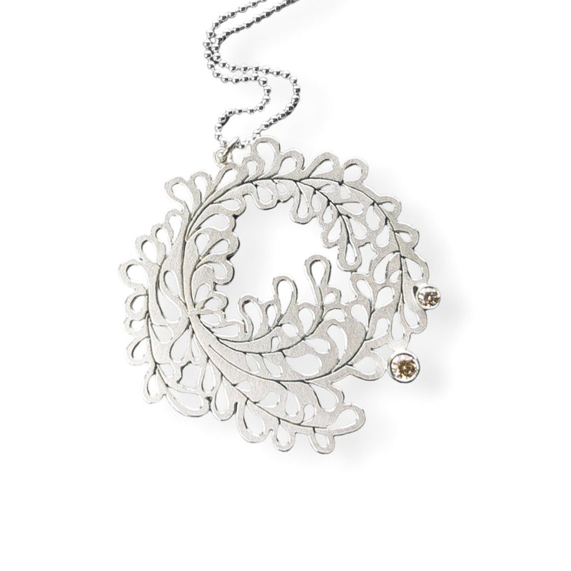 Necklace "Lehekeeris" with cubic zirconia - Ehestu's Special Edition