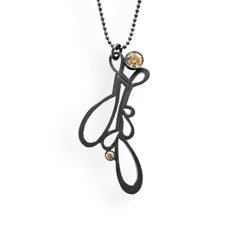 Necklace dark "Võrsed" with cubic zirconia - Ehestu's Special Edition