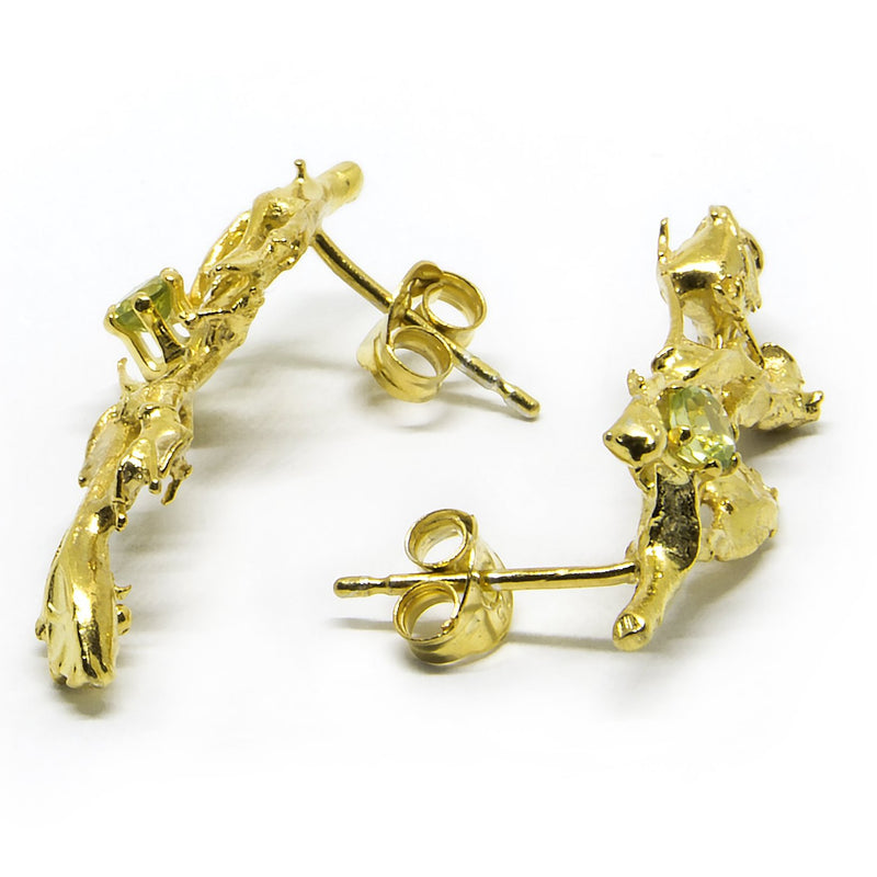 Earrings "MOSSI" with Peridots - Ehestu's Special Edition