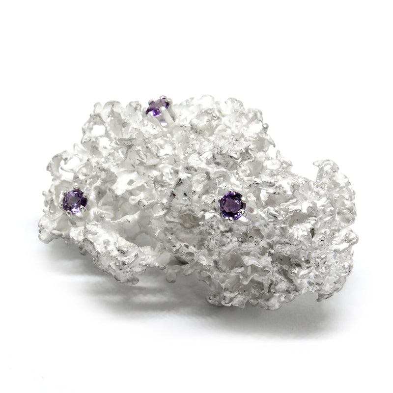 Brooch "MOSSI" with Amethysts - Ehestu's Special Edition