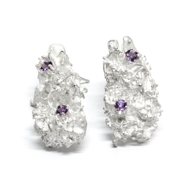 Earrings "MOSSI" with Amethysts - Ehestu's Special Edition