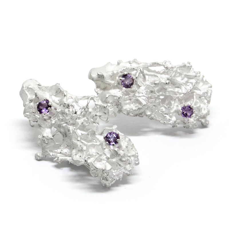 Earrings "MOSSI" with Amethysts - Ehestu's Special Edition