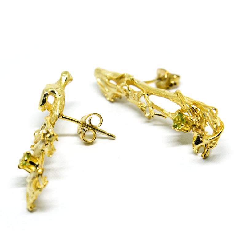 Earrings "MOSSI" with Peridots - Ehestu's Special Edition
