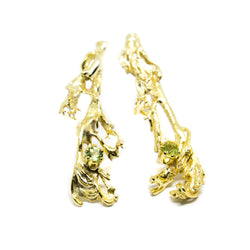 Earrings "MOSSI" with Peridots - Ehestu's Special Edition