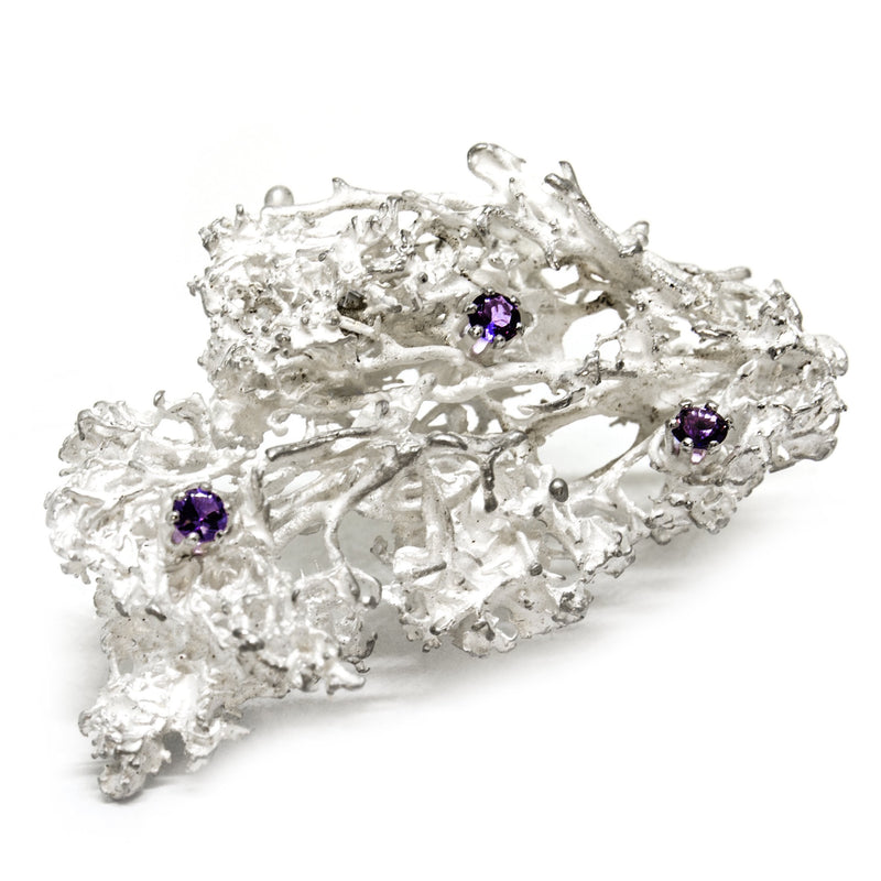 Brooch "Mossi" with Amethysts - Ehestu's Special Edition