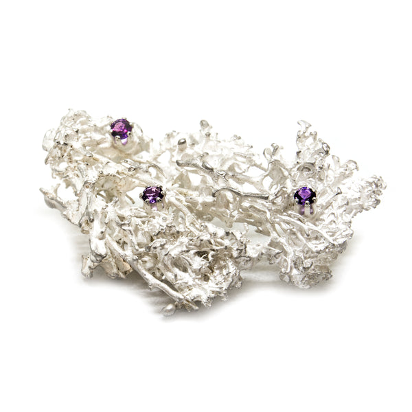 Brooch "MOSSI" with Amethysts - Ehestu's Special Edition