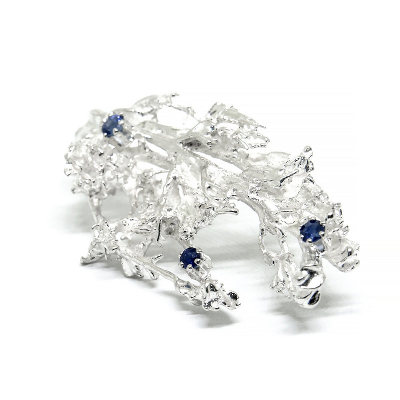 Brooch "Mossi" with Sapphires - Ehestu's Special Edition