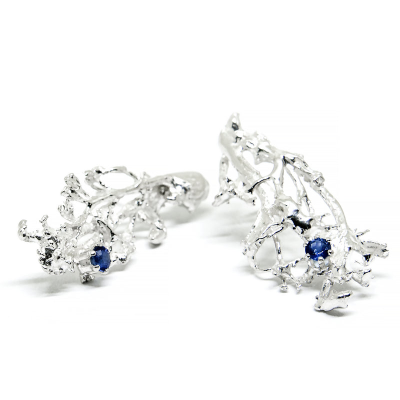 Earrings "Mossi" with Sapphires - Ehestu's Special Edition