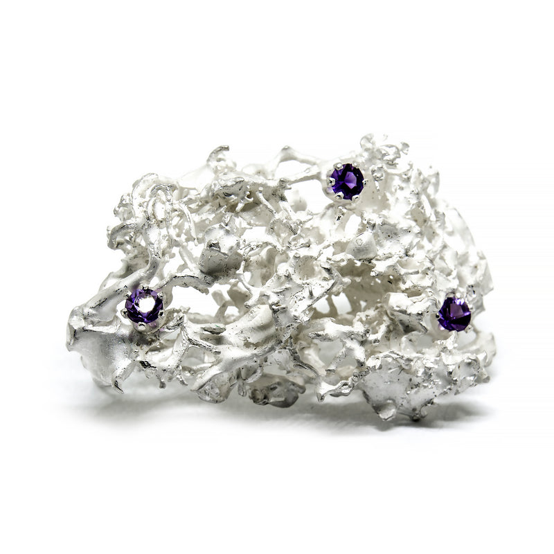 Brooch "Mossi" with Amethysts - Ehestu's Special Edition