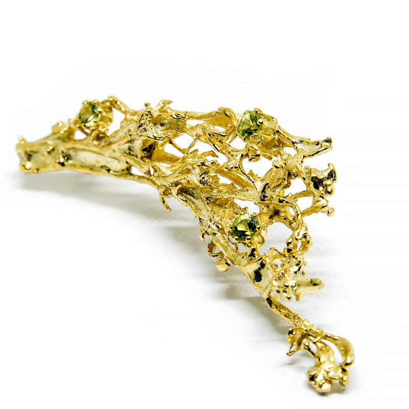 Brooch "Mossi" with Peridots - Ehestu's Special Edition