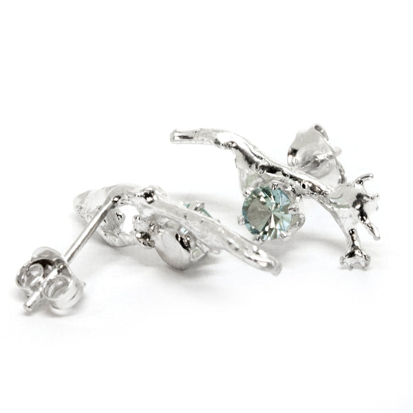 Earrings "MOSSI" with Aquamarine - Ehestu's Special Edition