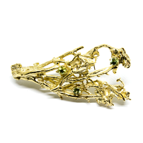 Brooch "MOSSI" with Peridots - Ehestu's Special Edition