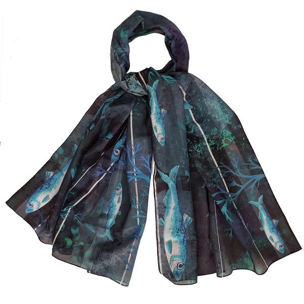 Unisex shawl "Baltic Sprats"