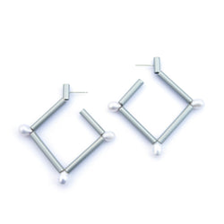 Square 2 Earhoops - Limited Edition