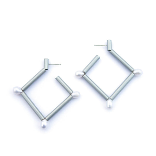 Square 2 Earhoops - Limited Edition