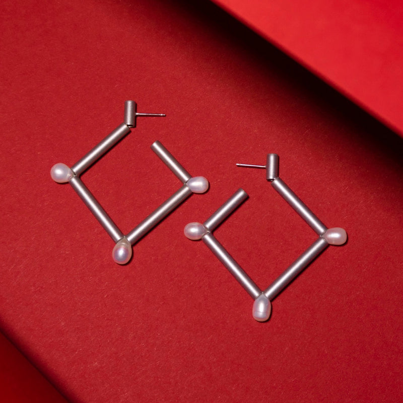 Square 2 Earhoops - Limited Edition