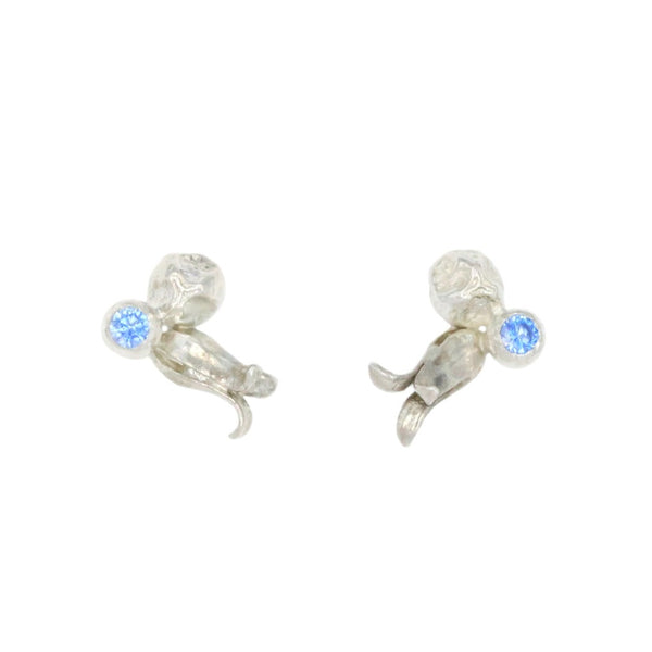 1 Juniper Blossom & 2 Berry Earrings Blue Stone Silver