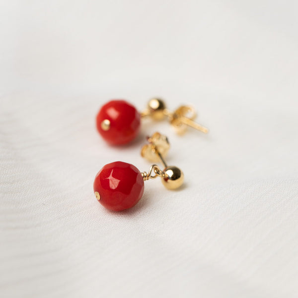 Coco Earrings "Red Coral"