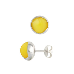 Blossom Bud Earrings "Egg Yolk Amber"