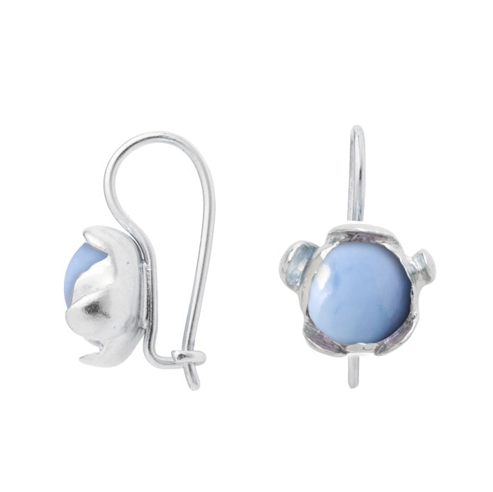 Blossom Earrings "Blue Peruvian Opal"