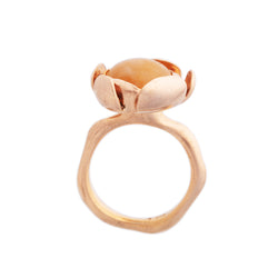 Blossom Ring "Yellow Agate" Large