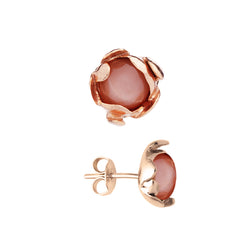 Blossom Earrings "Peach Moonstone"