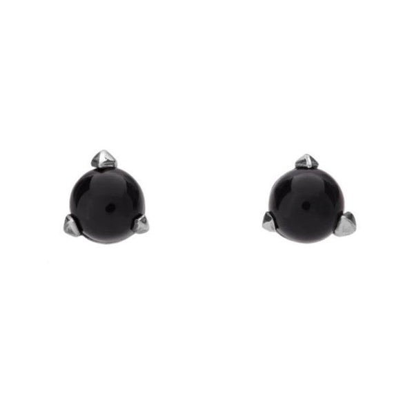 BONES Mini Earrings Black Onyx
