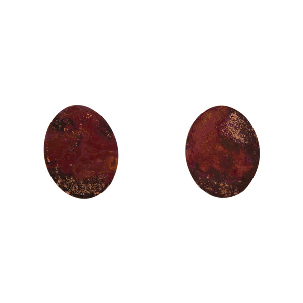 Two Cents Earrings "Bright Patterned Dark" S