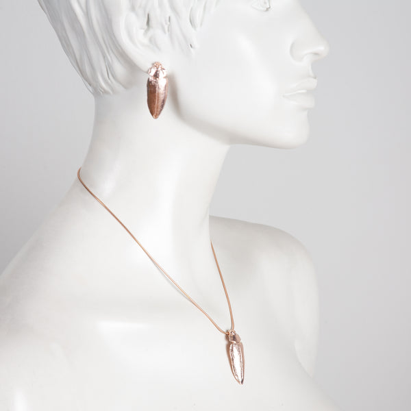 Rose Gold Beetle Pendant "NEFFI"