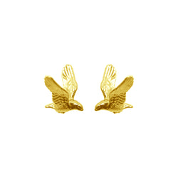 Birds Earrings Small "Gold Yellow"