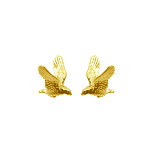 Birds Earrings Small "Gold Yellow"