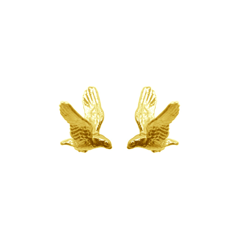 Birds Earrings Small "Gold Yellow"