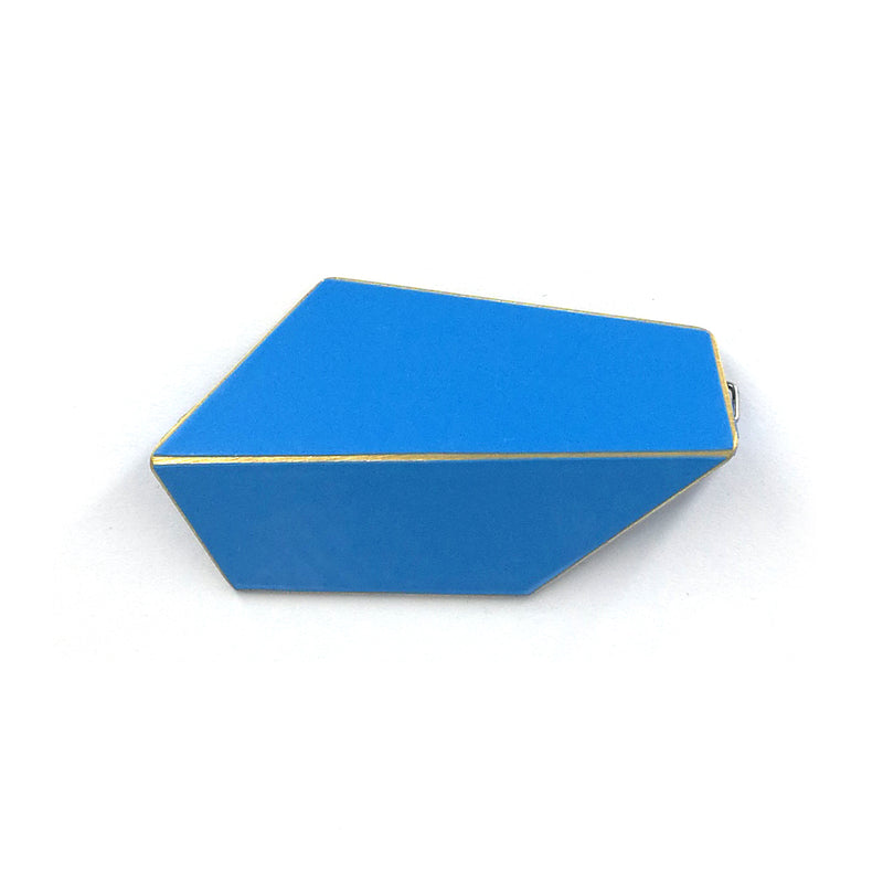 Folded Brooch "Light Blue"