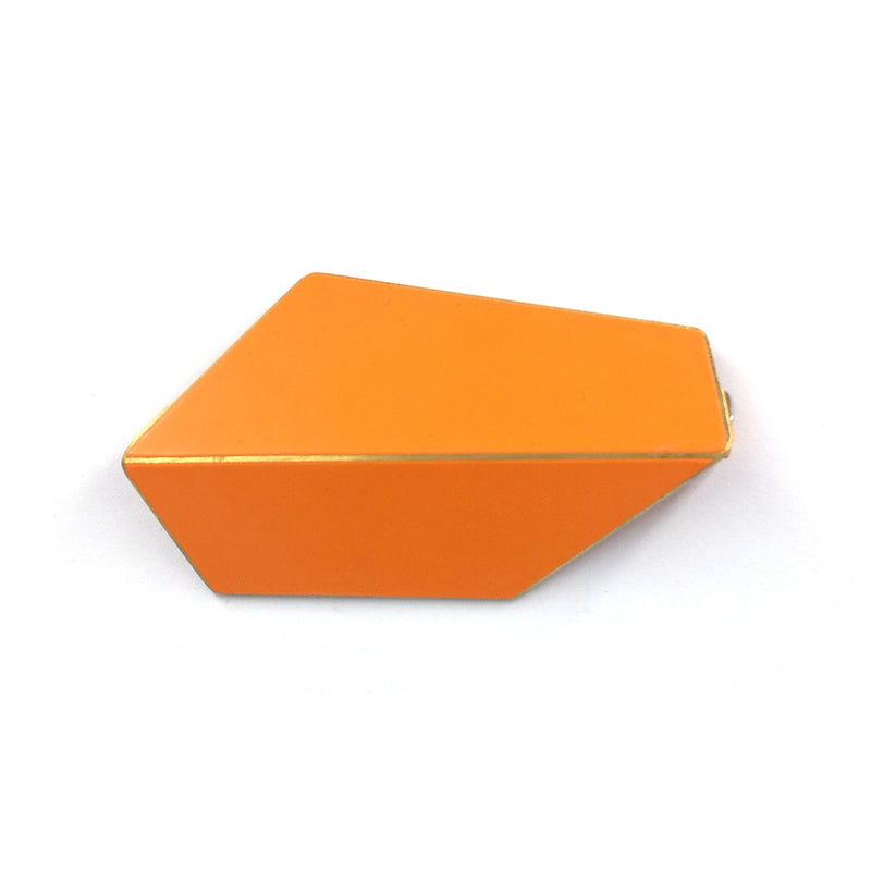 Folded Brooch "Pastel Orange"