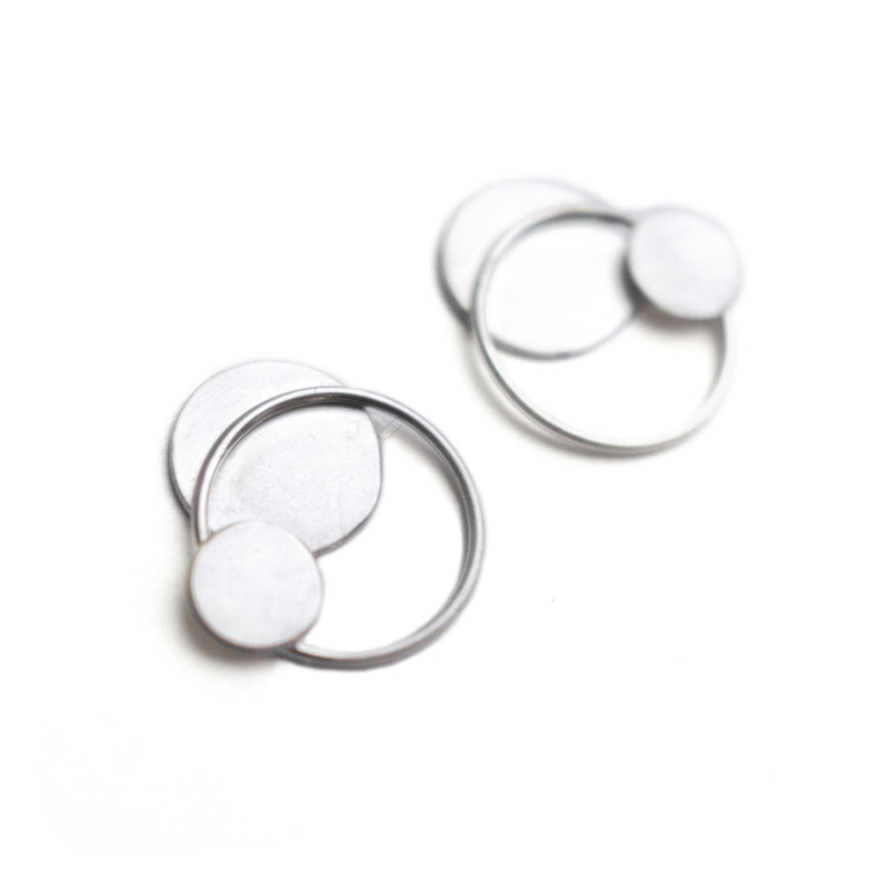Earrings "Circles on the Water I"