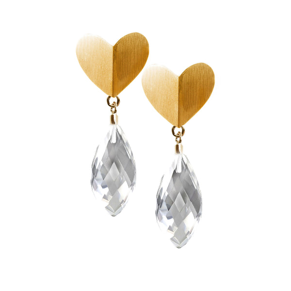 Dreamy Gold Heart Earrings