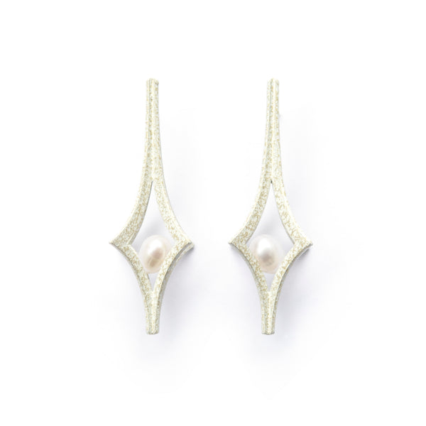 Drift Earrings "Neptune" White Gold