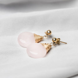 Drops Of Jupiter Earrings "Rose Quartz"
