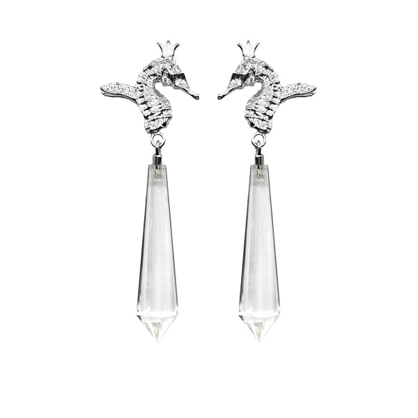 HIPPO COUTURE Earrings "Clear Hippo"