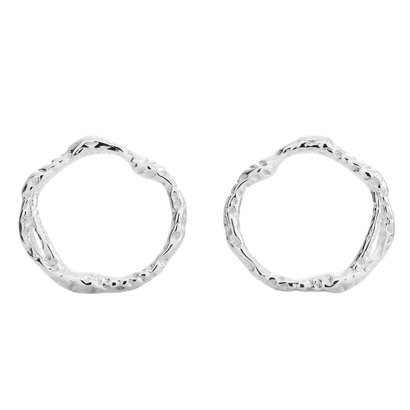 Echo Silver Stud Earrings