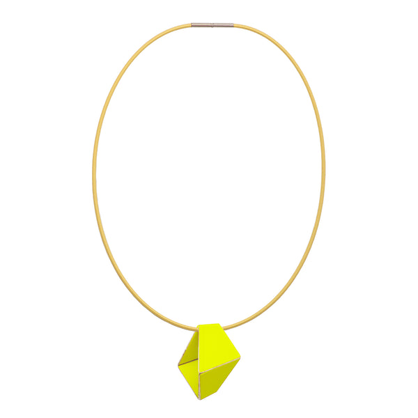 Folded Necklace "Sulfur Yellow"