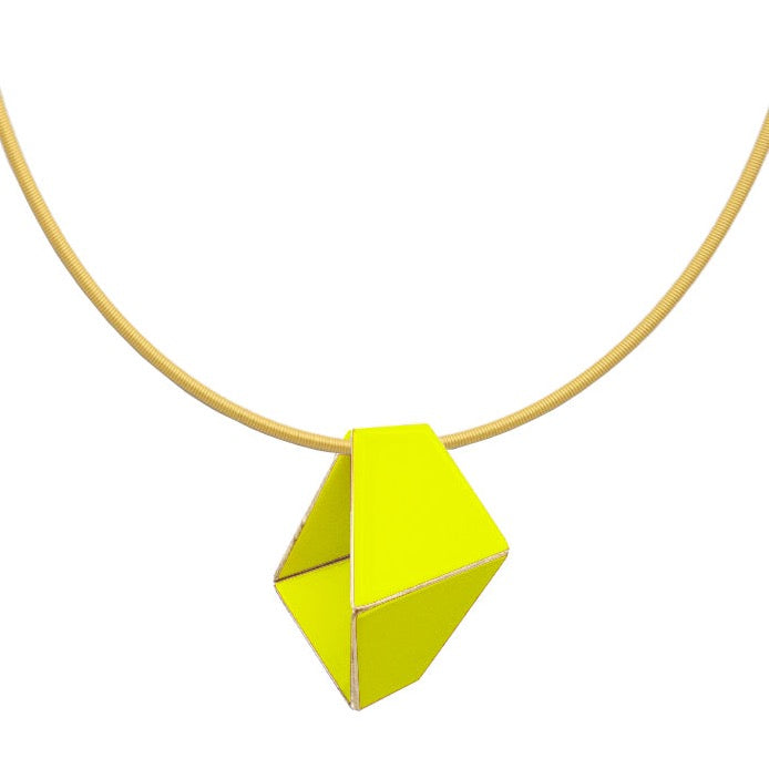 Folded Necklace "Sulfur Yellow"
