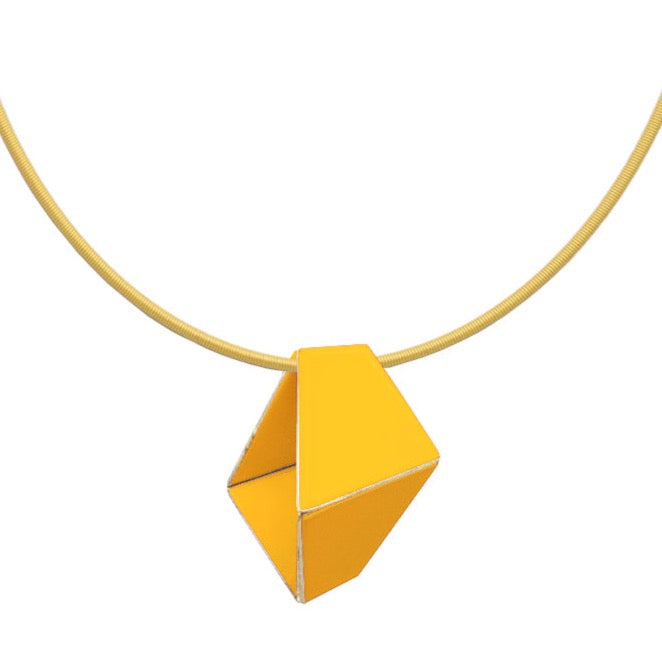 Folded Necklace "Traffic Yellow"