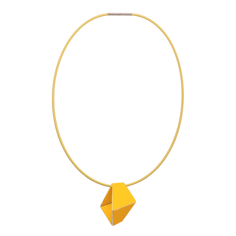 Folded Necklace "Traffic Yellow"