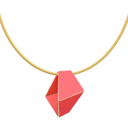 Folded Necklace "Strawberry Red"